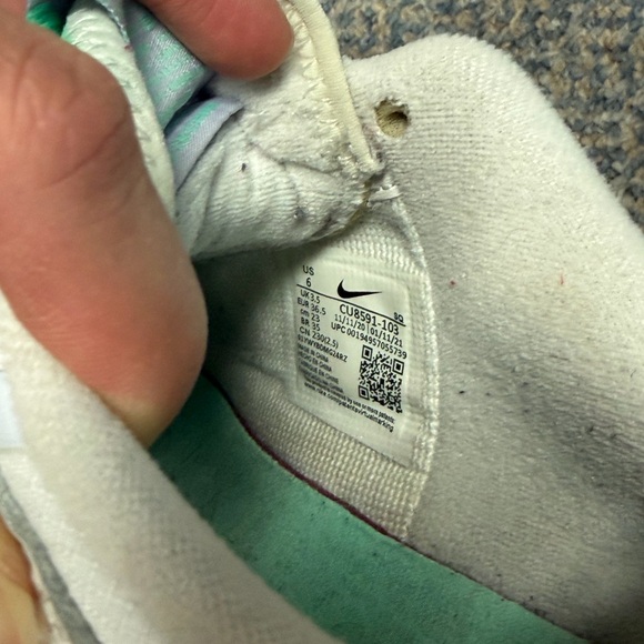 Nike Air Force 1 with Mint and Lilac Accents - Picture 4 of 8